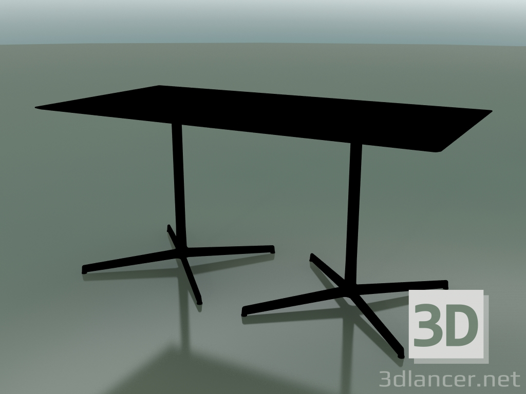 3d model Rectangular table with a double base 5546 (H 72.5 - 79x159 cm, Black, V39) - preview