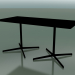 3d model Rectangular table with a double base 5546 (H 72.5 - 79x159 cm, Black, V39) - preview