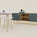 Mueble TV y mesas 3D modelo Compro - render