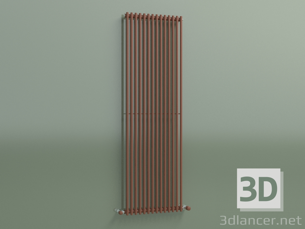 modello 3D Radiatore verticale ARPA 1 (1520 14EL, marrone rame RAL 8004) - anteprima