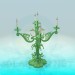 3d model Candlestick for 5 candles - preview
