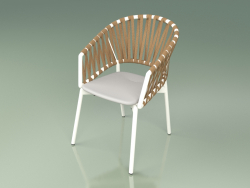 Cadeira confortável 122 (metal leite, resina de poliuretano cinza)