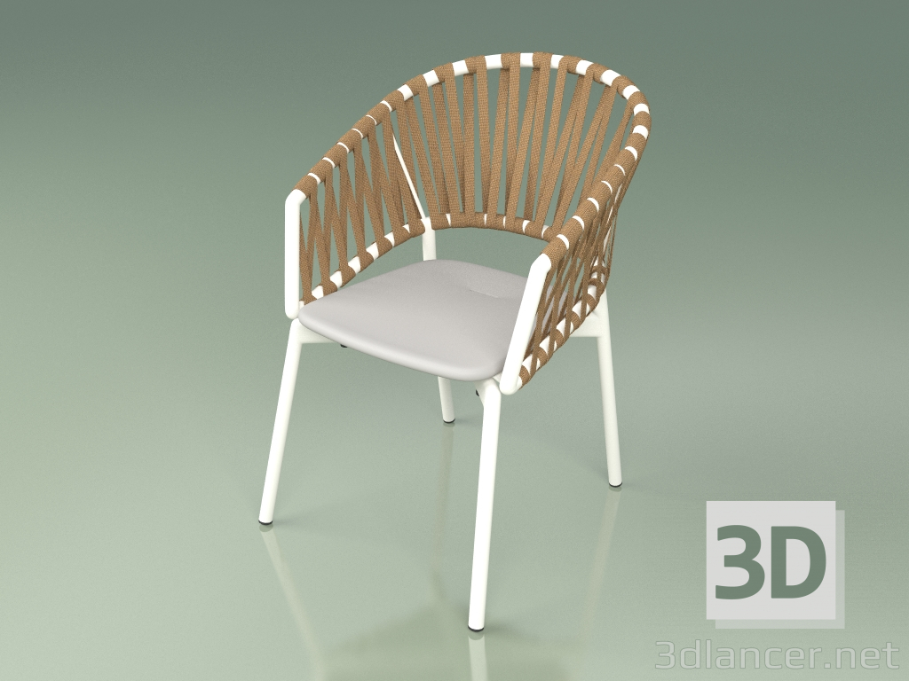 modello 3D Sedia Comfort 122 (Metallo Latte, Resina Poliuretanica Grigio) - anteprima