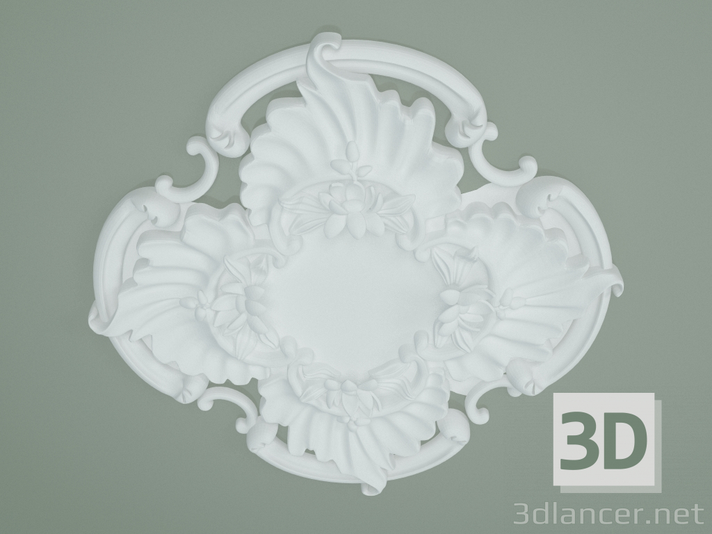 modèle 3D Socle préfabriqué en plâtre PA021 - preview