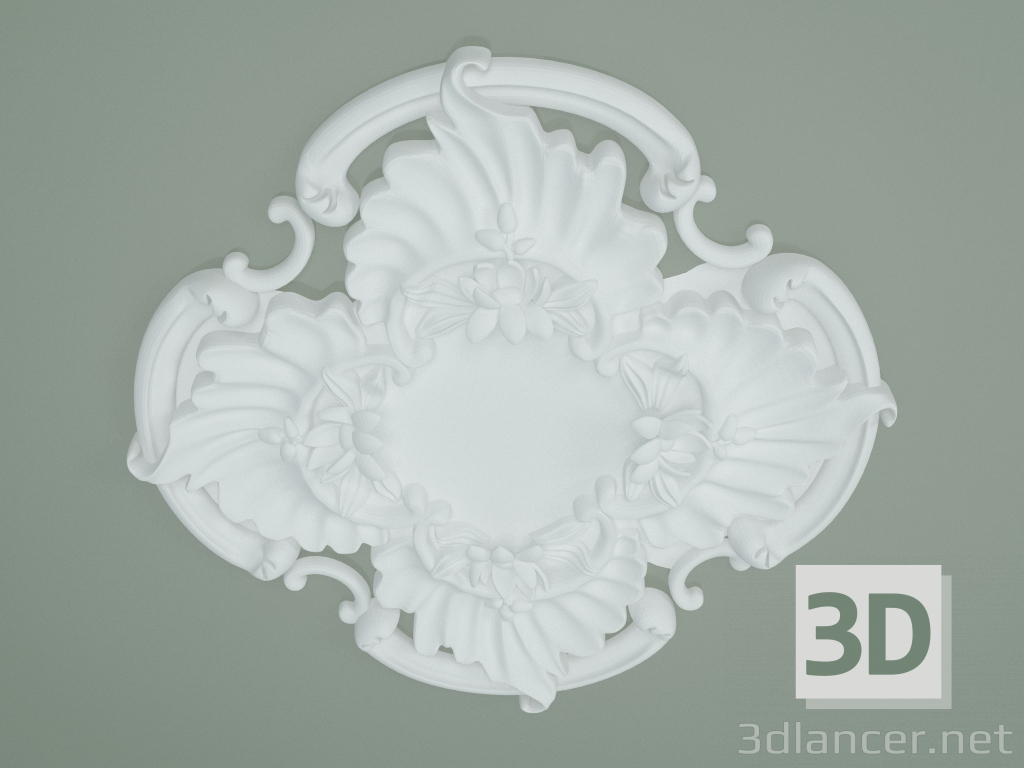 3d model Prefabricated plaster socket PA021 - preview