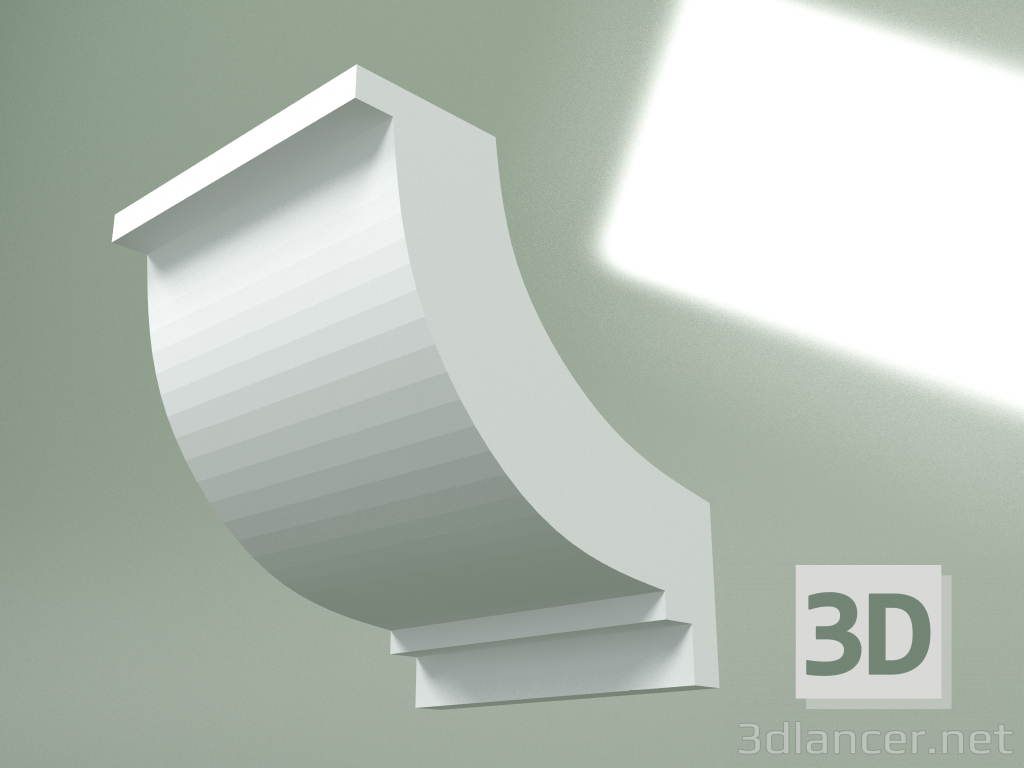 3D modeli Alçı korniş (tavan kaidesi) KT402 - önizleme