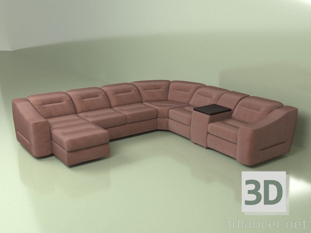 modèle 3D Canapé d'angle Richmond - preview
