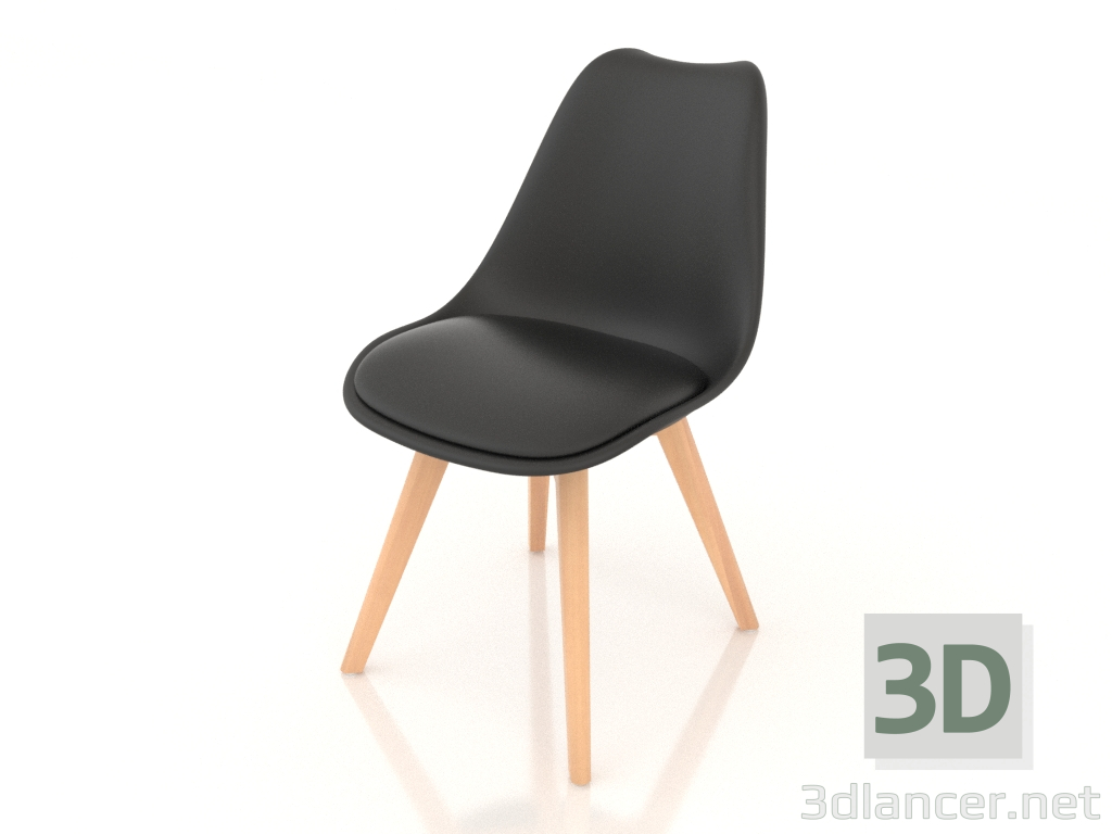 3D modeli Sandalye Ulric (siyah) - önizleme
