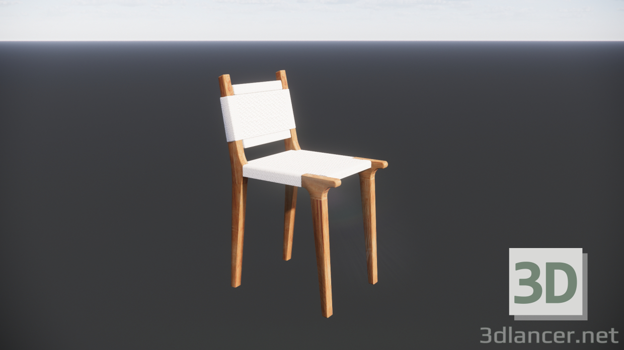 3d fabric chair model buy - render