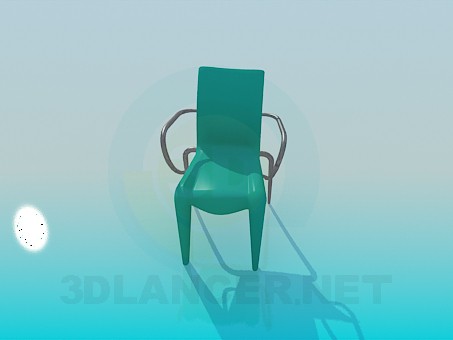 modelo 3D Silla de metal y plástico - escuchar modelo 3D Silla de metal y plástico - escuchar