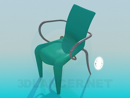 modelo 3D Silla de metal y plástico - escuchar modelo 3D Silla de metal y plástico - escuchar