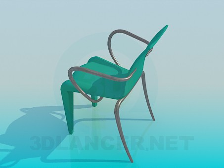 modelo 3D Silla de metal y plástico - escuchar modelo 3D Silla de metal y plástico - escuchar