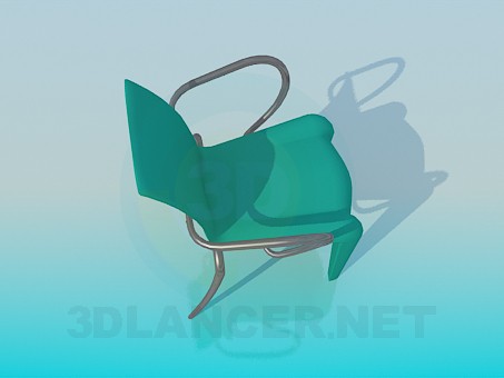 modelo 3D Silla de metal y plástico - escuchar modelo 3D Silla de metal y plástico - escuchar