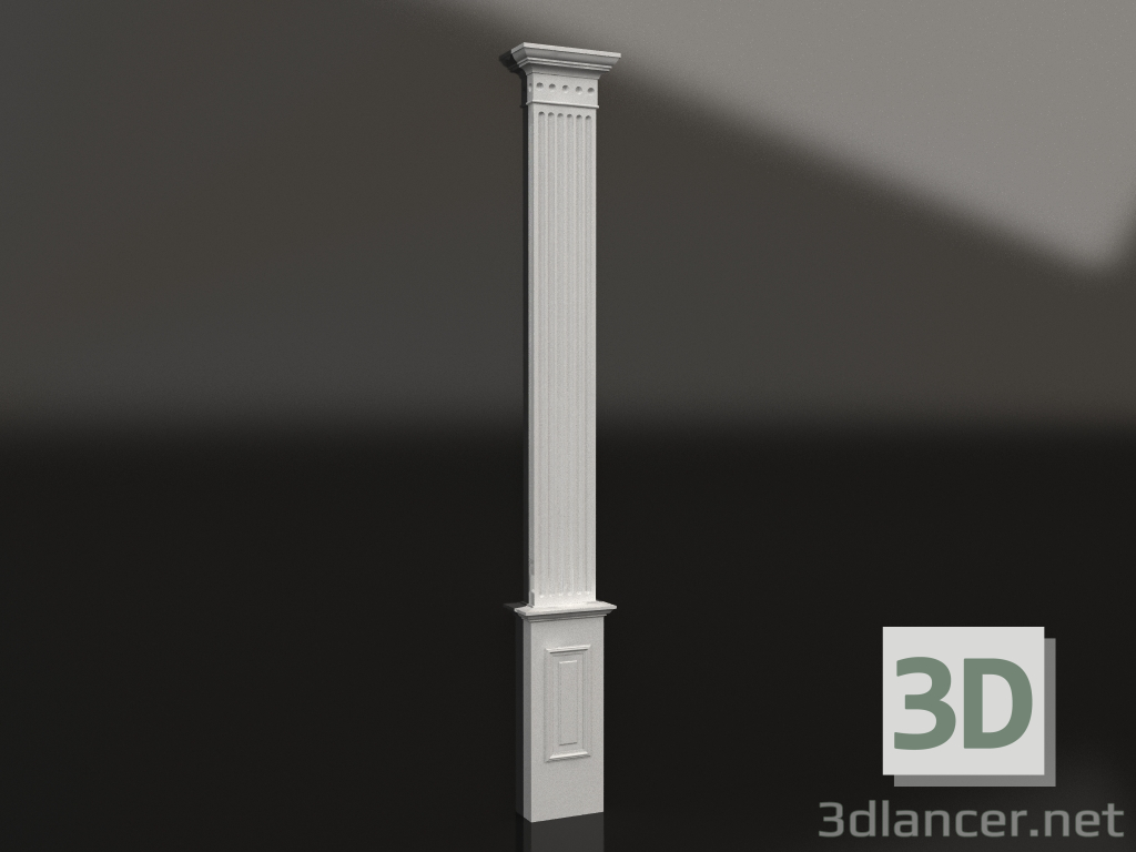 Modelo 3d Pilar de parede de gesso PS 006 (largura do tronco 250mm, H=2800mm) - preview