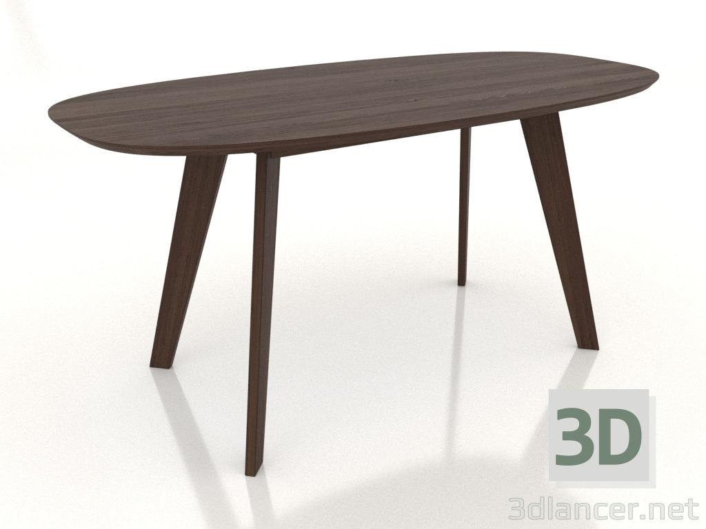 modello 3D Tavolo da pranzo 1600x800 mm (noce scuro) - anteprima