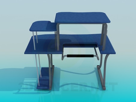 3d model Computer table - preview 3d model Computer table - preview