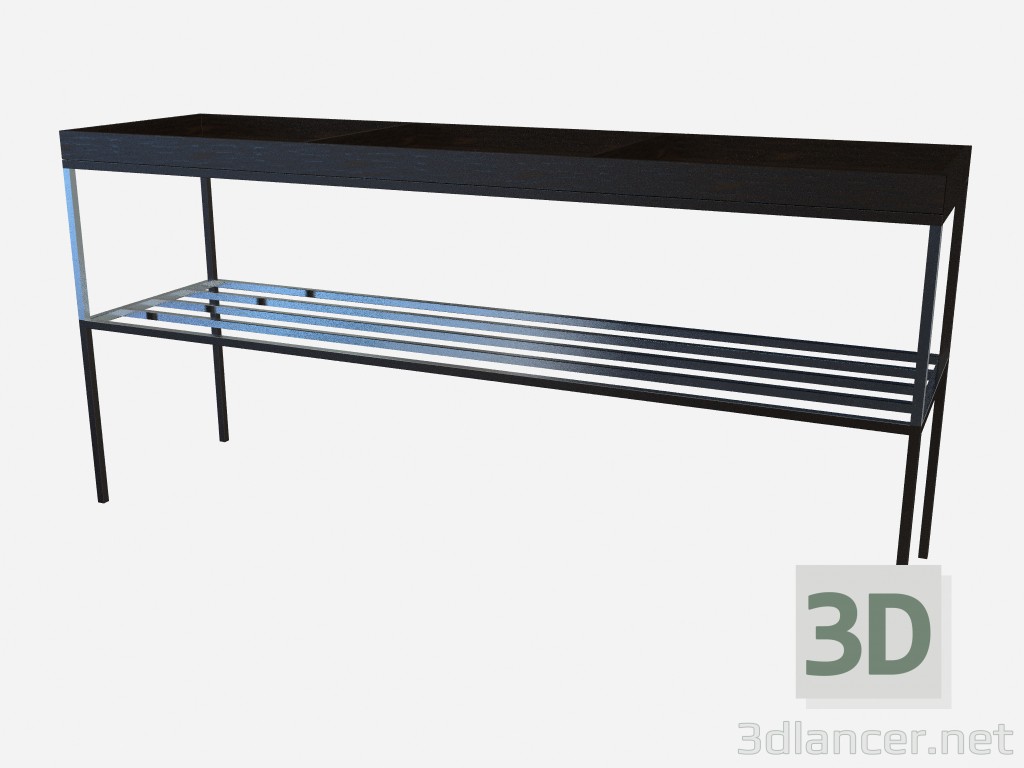3d model Mesa consola en base metal Norma Z02 - vista previa 3d model Mesa consola en base metal Norma Z02 - vista previa