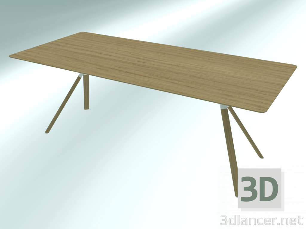 3D Modell Rechteckiger Tisch FORK (P128 200X90) - Vorschau