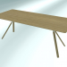 modello 3D Tavolo rettangolare FORK (P128 200X90) - anteprima