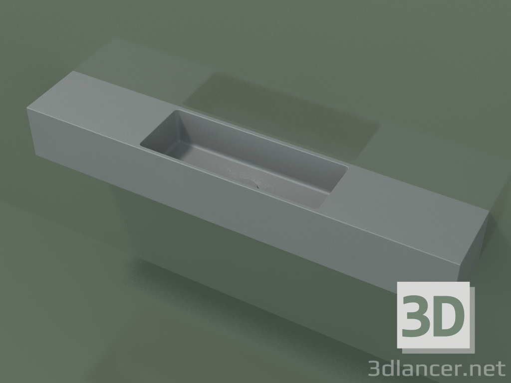 modello 3D Lavabo sospeso Lavamani (02UL61101, Silver Grey C35, L 120, P 20, H 16 cm) - anteprima