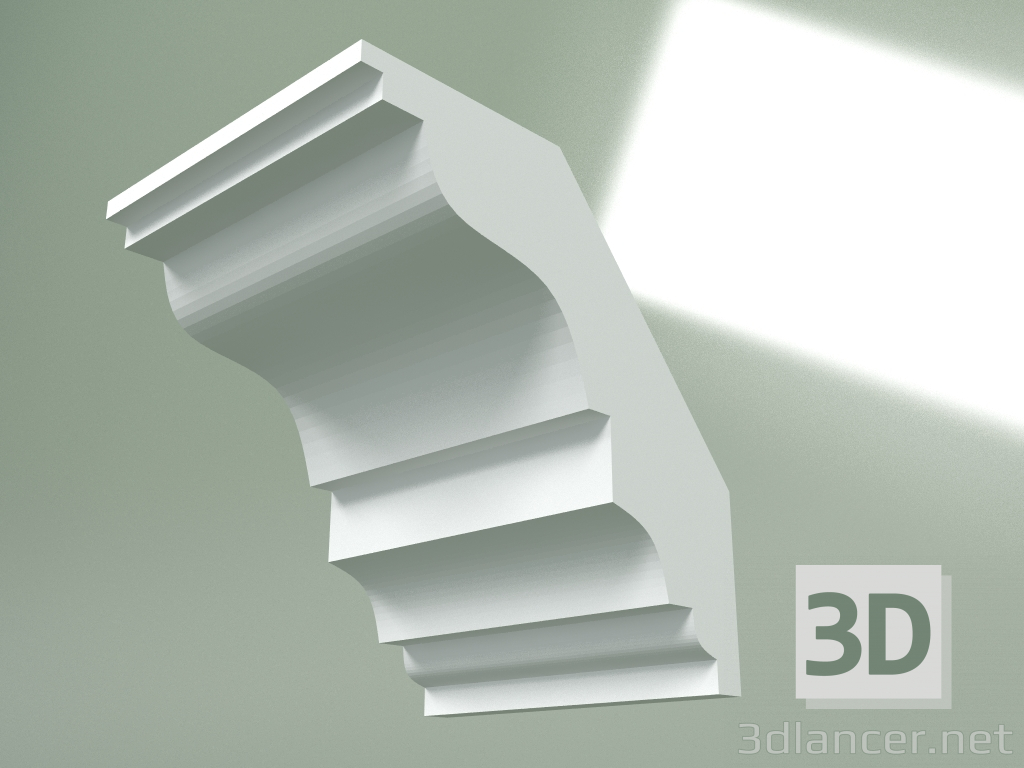 3D modeli Alçı korniş (tavan kaidesi) KT403 - önizleme