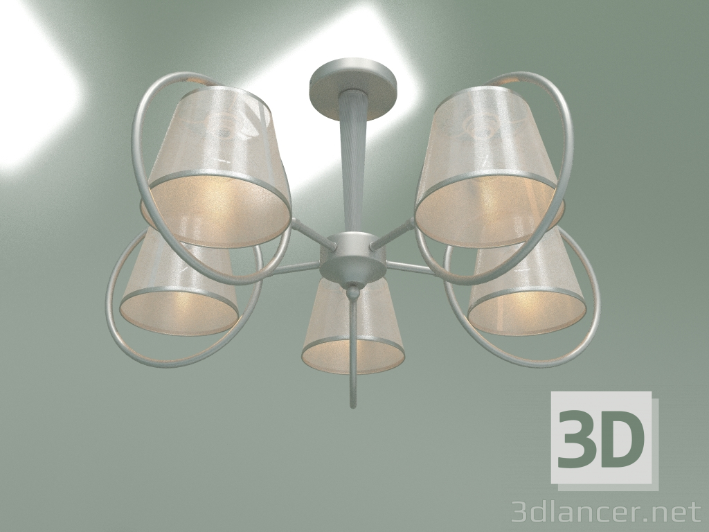 3d model Ceiling chandelier 60093-5 (pearl gold) - preview