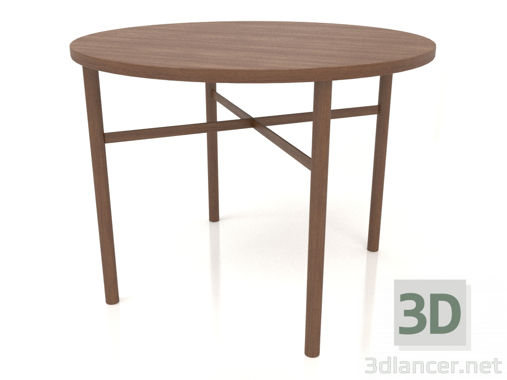 3d model Mesa de comedor (extremo recto) (opción 2, D=1000x750, madera marrón claro) - vista previa