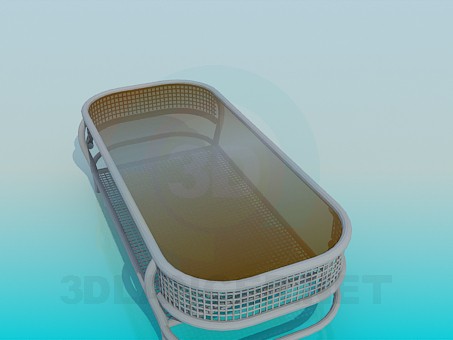 3d model Coffee table with a shelf - preview 3d model Coffee table with a shelf - preview