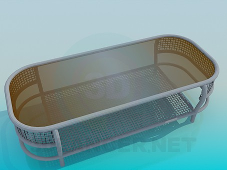 3d model Coffee table with a shelf - preview 3d model Coffee table with a shelf - preview