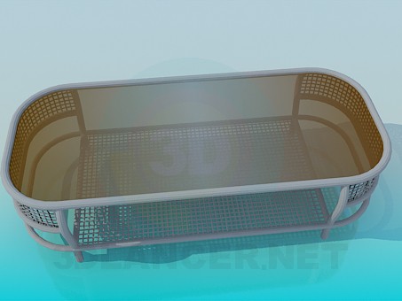 3d model Coffee table with a shelf - preview 3d model Coffee table with a shelf - preview