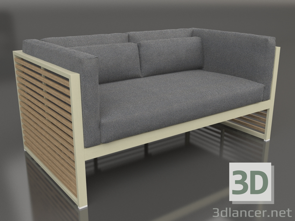 3D modeli İkili kanepe (Altın) - önizleme