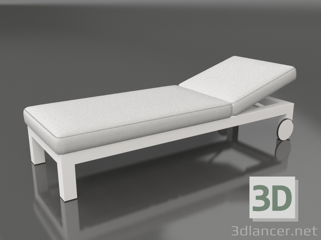 3D Modell Liegestuhl (Weiß) - Vorschau