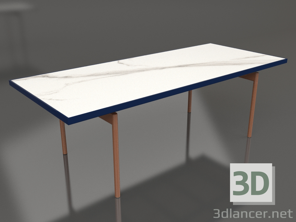 modello 3D Tavolo da pranzo (Blu notte, DEKTON Aura) - anteprima