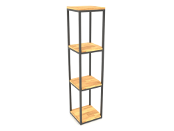 Etagère carrée (PLANCHER BOIS, 30x30x128, 4 étagères)