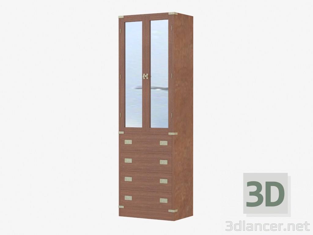 3d model The cupboard is high in a marine style - preview