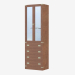 3d model The cupboard is high in a marine style - preview