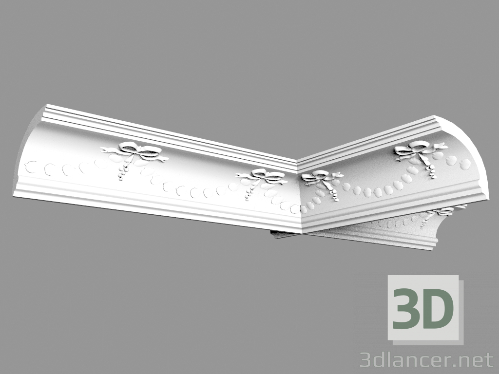 3D modeli Korniş C218 (15 x 12 cm) - önizleme