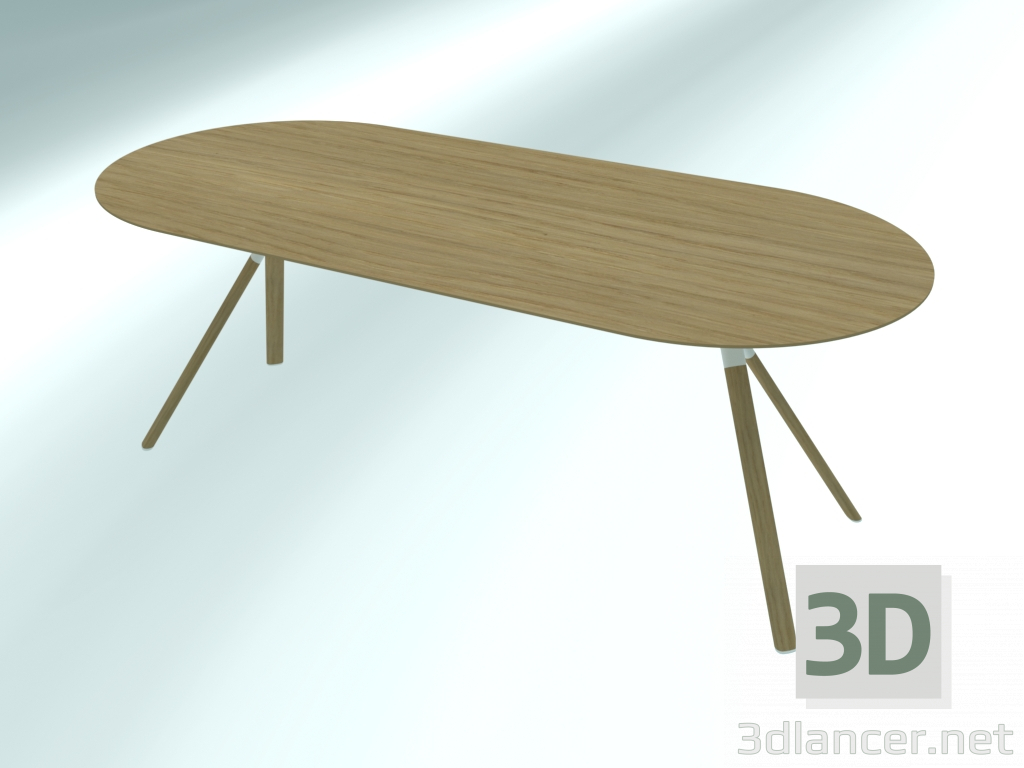 modello 3D FORCHETTA ovale da tavolo (P128 200X90) - anteprima