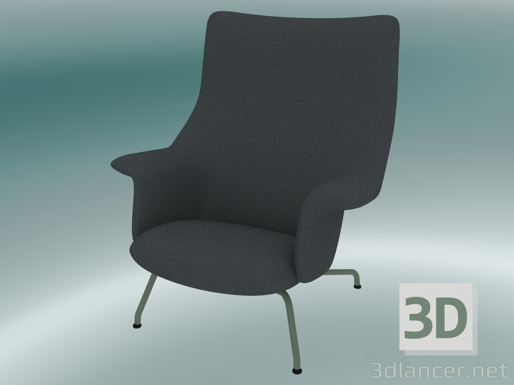3d model Doze lounge chair (Ocean 80, Dusty Green) - preview
