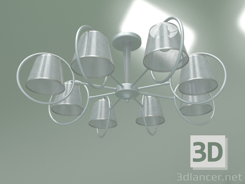 modello 3D Lampadario a soffitto 60093-8 (oro perla) - anteprima