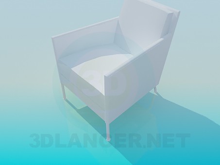 3d model Armchair on thin legs - preview 3d model Armchair on thin legs - preview