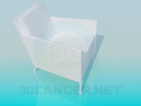 3d model Armchair on thin legs - preview 3d model Armchair on thin legs - preview