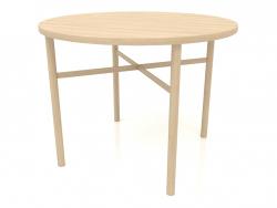 Dining table (straight end) (option 2, D=1000x750, wood white)