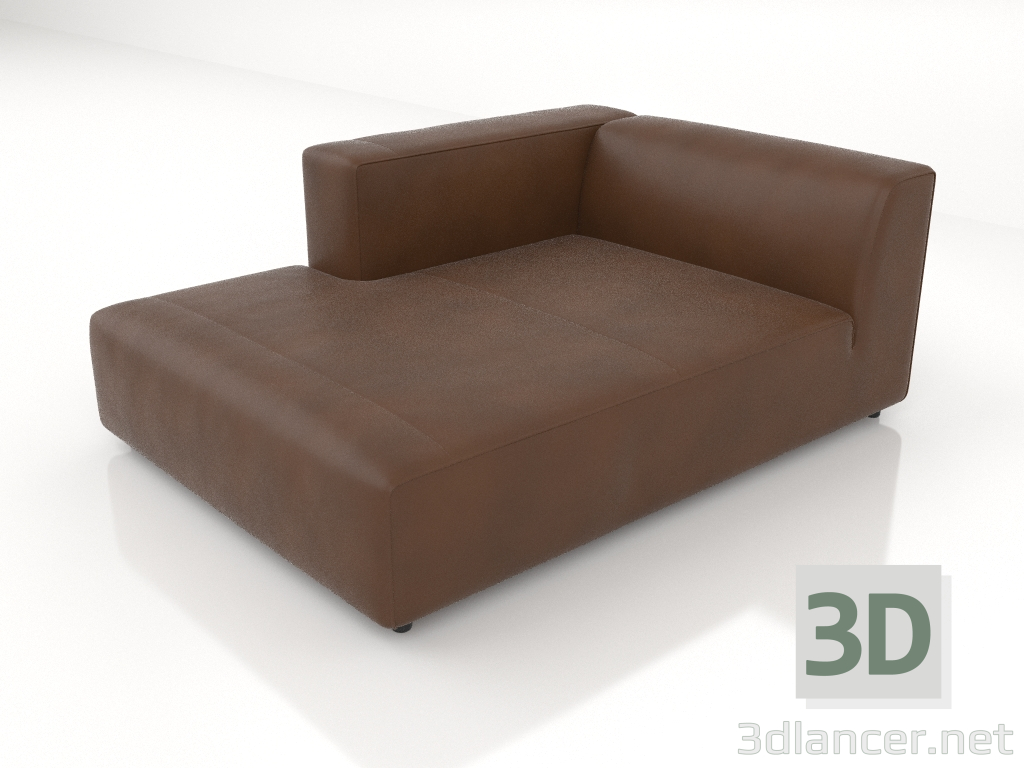 3d model Chaise longue 177 with an armrest on the right - preview
