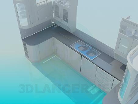 3d model Kitchen - preview 3d model Kitchen - preview