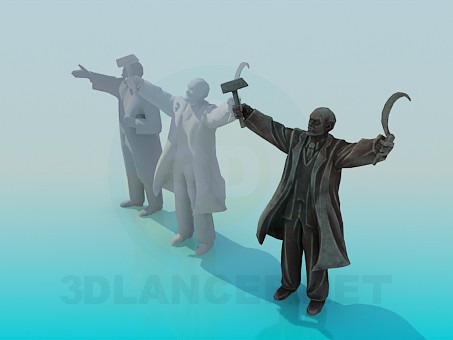 modelo 3D Monumentos a Lenin - escuchar modelo 3D Monumentos a Lenin - escuchar