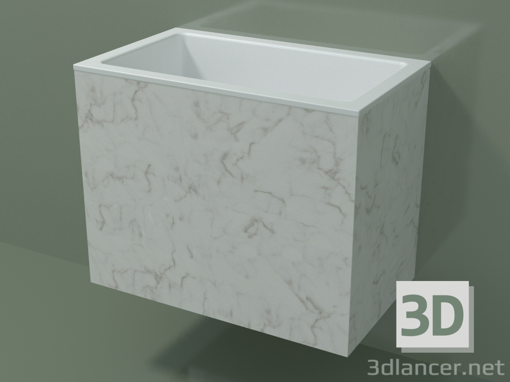 modello 3D Lavabo sospeso (02R133101, Carrara M01, L 60, P 36, H 48 cm) - anteprima