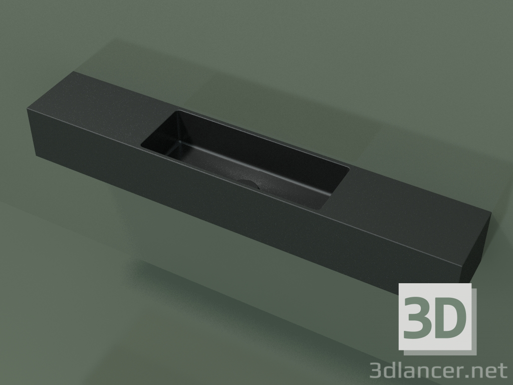 modèle 3D Lavabo suspendu Lavamani (02UL61101, Deep Nocturne C38, L 120, P 20, H 16 cm) - preview
