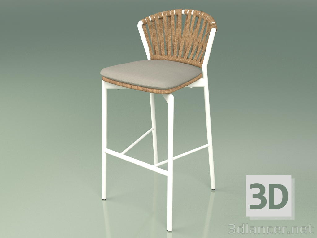 3D Modell Barhocker 150 (Metal Milk, Teak) - Vorschau