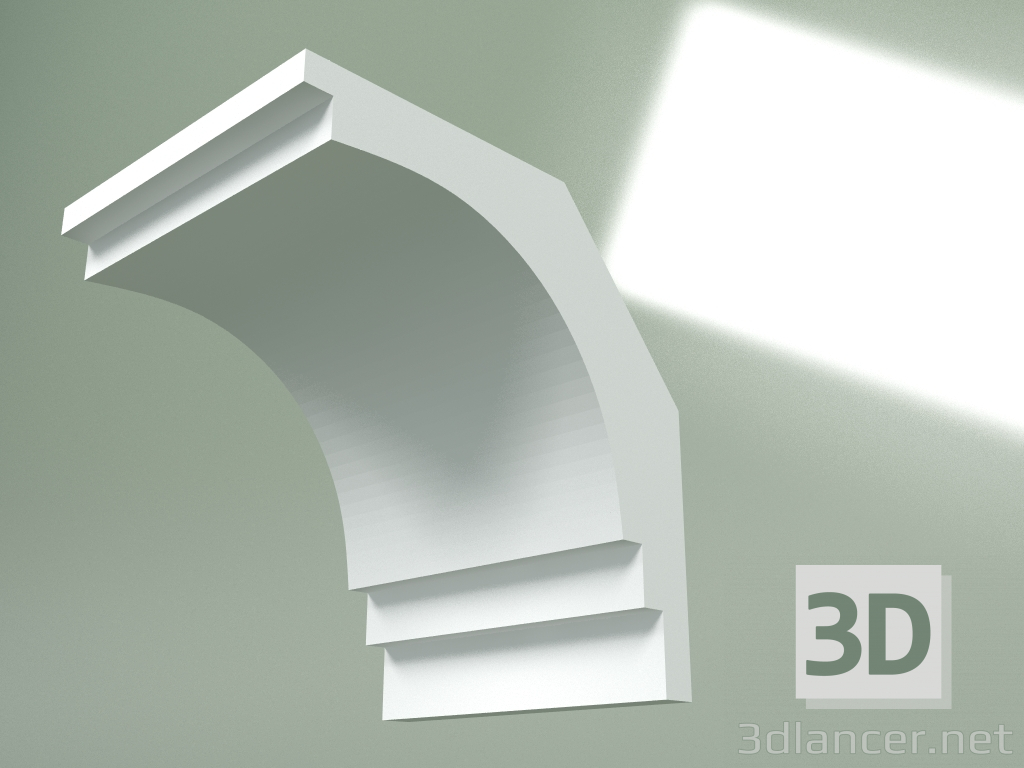 3D modeli Alçı korniş (tavan kaidesi) KT405 - önizleme